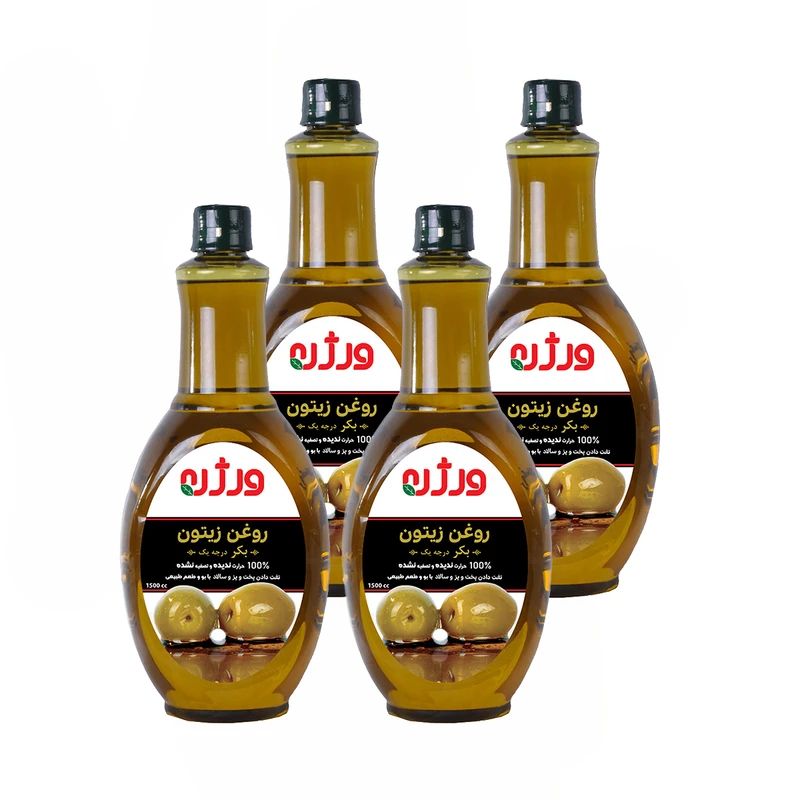 روغن زیتون بکر درجه یک ورژن - 1.5 لیتر بسته 4 عددی