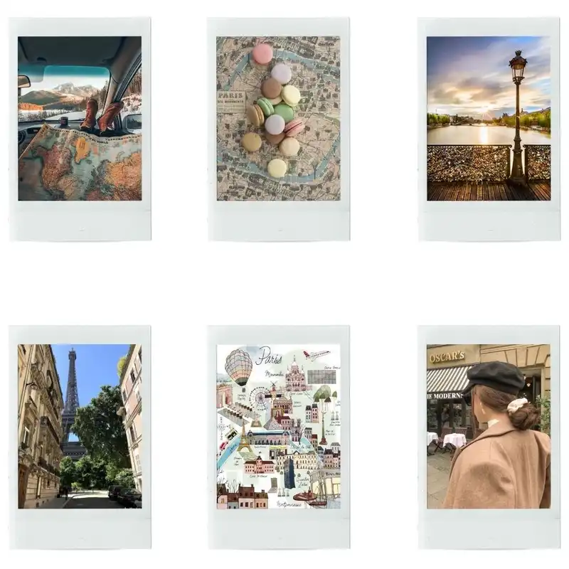 آویز تزیینی مدل سفر پاریس کد b80 مجموعه 6 عددی