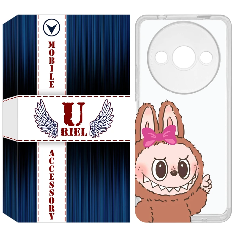 کاور یوریل مدل Clear کد 109 طرح لبوبو Labubu مناسب برای گوشی موبایل شیائومی Redmi A3 / A3x