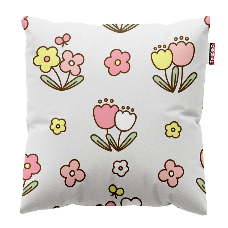 کوسن پاد آفرین طرح گل کد 3103 سایز 30*30 سانتی متر