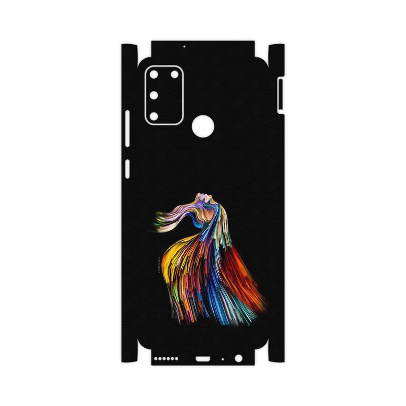 برچسب پوششی ماهوت مدل Rainbow Hair Digital Art-FullSkin مناسب برای گوشی موبایل آنر 9A