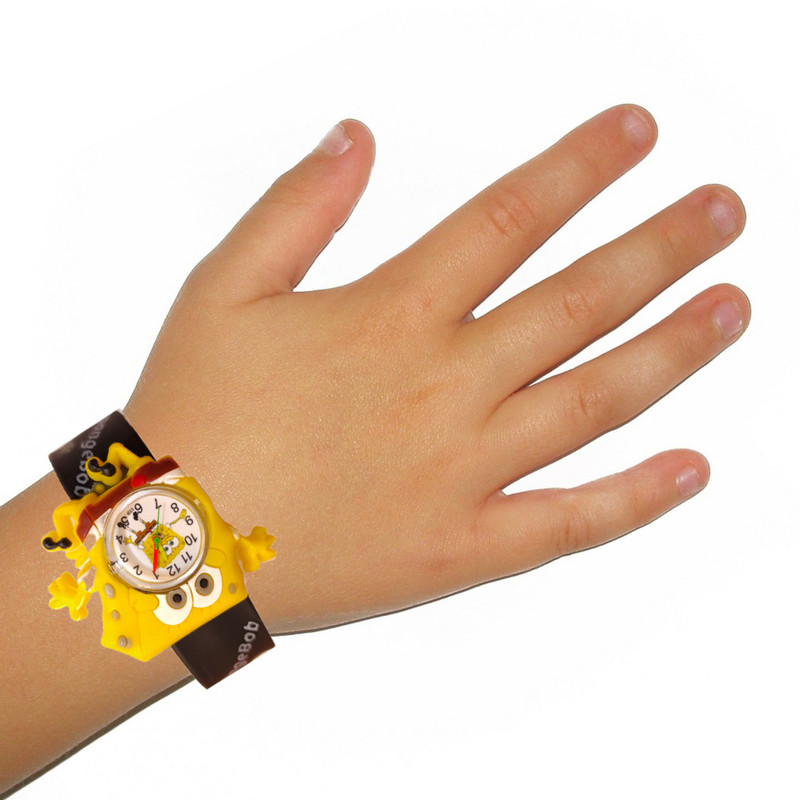 ساعت مچی عقربه ای بچگانه مدل Spongebob