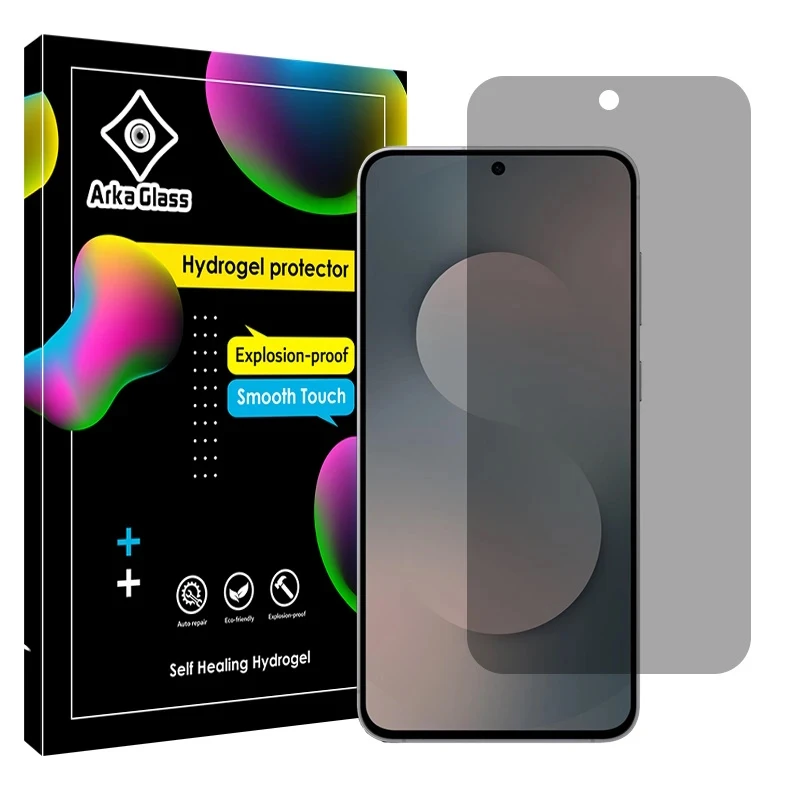 محافظ صفحه نمایش حریم شخصی آرکا گلس مدل هیدروژلی مناسب برای گوشی موبایل سامسونگ Galaxy S25 FE
