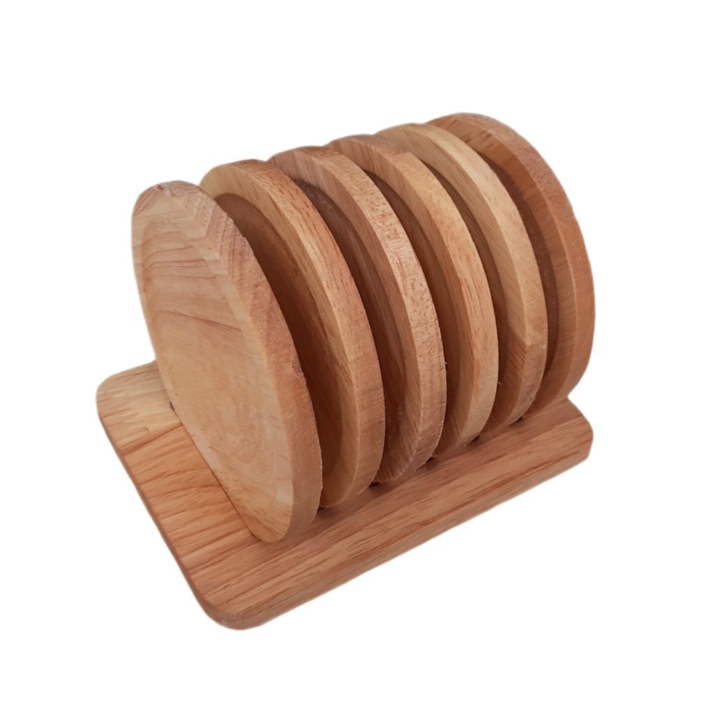 زیرلیوانی مدل چوبی بسته 6 عددی