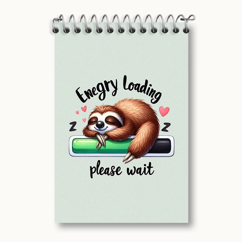 دفتر یادداشت 50 برگ خندالو طرح تنبل بامزه کد N5484