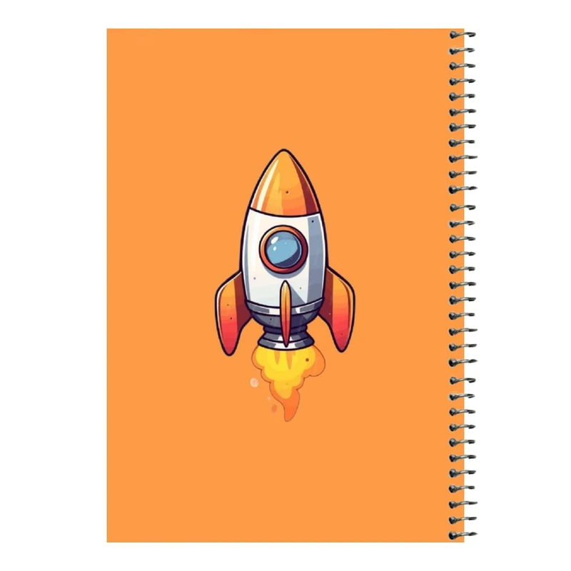 دفتر مشق 80 برگ اس جی مدل موشک   