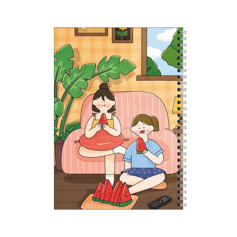 دفتر مشق 50 برگ بامبیلیپ طرح دخترهای هندوانه خور کد 4117608