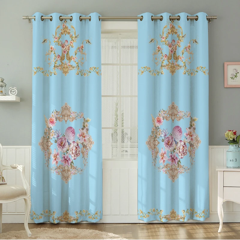 پرده نیروانا طرح   سنتی مدل مخمل کد 4515 سایز 140×280 سانتی متر