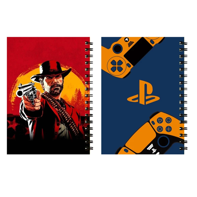 دفتر مشق 60 برگ طرح بازی های پلی استیشن کد 22 بسته 2 عددی