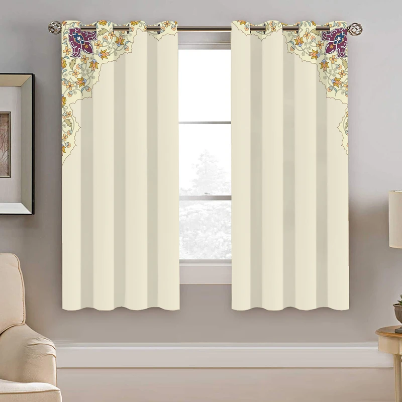 پرده نیروانا طرح حاشیه سنتی مدل هازان کد 8540 سایز 140×200 سانتی متر