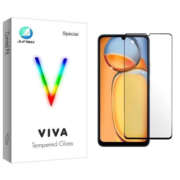 محافظ صفحه نمایش شیشه ای جانبو مدل Viva مناسب برای گوشی موبایل شیائومی Poco C65