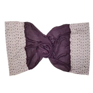 شال زنانه مدل وال اسلپ حاشیه تور ستاره مخملی