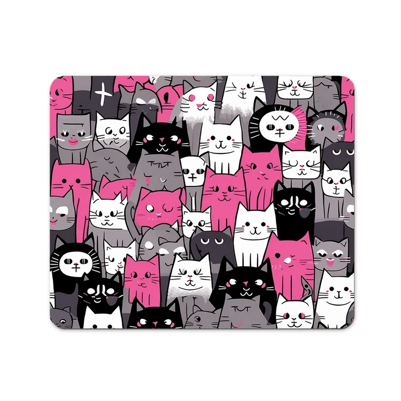 ماوس پد پاد آفرین مدل گربه کیوت فانتزی بامزه کارتونی کد P125 سایز 19*24 سانتی متر