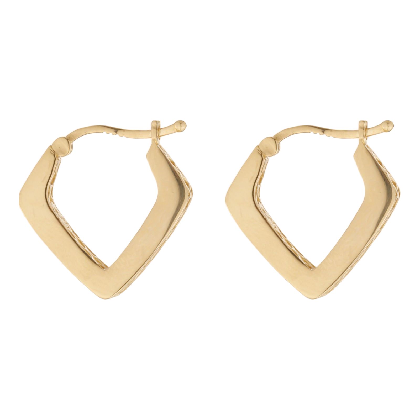 گوشواره طلا کم اجرت 18 عیار زنانه گلدم مدل E-2311011 -  - 1