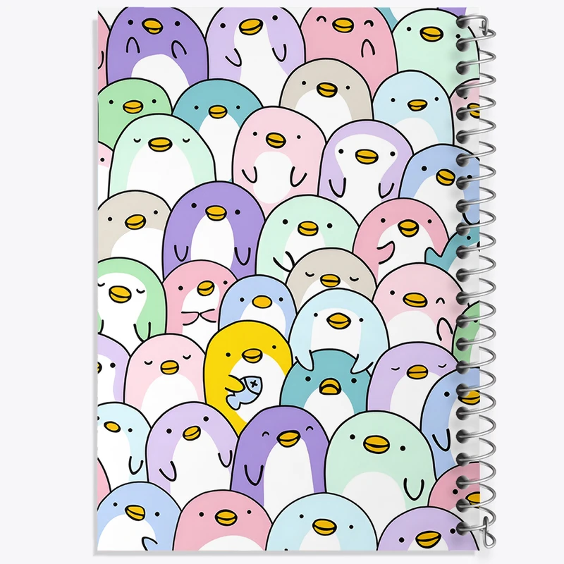 دفتر نقاشی 50 برگ خندالو طرح پترن پنگوئن کد N3719