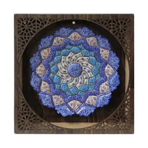 بشقاب میناکاری مدل اسلیمی کد 237