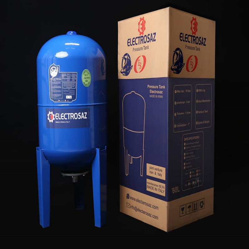 منبع تحت فشار الکترو ساز مدل ES گنجایش 60 لیتر منبع تحت فشار الکترو ساز مدل ES گنجایش 60 لیتر