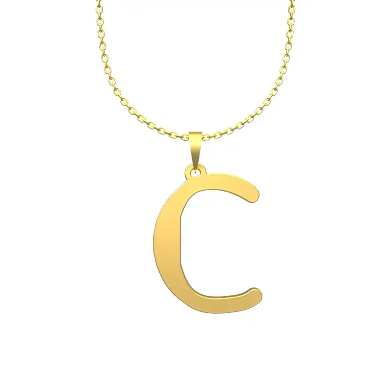 گردنبند طلا 18 عیار زنانه مدوپد مدل حرف C کد H3-1-1289