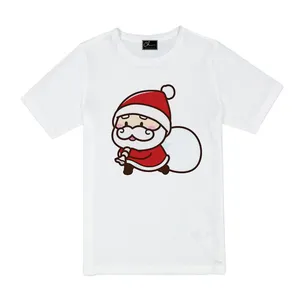 تی شرت آستین کوتاه دخترانه مدل کریسمس کد B6 رنگ سفید