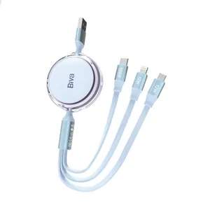 Biva C-22 USB to Lightning / MicroUSB / USB-C Cable 1.1m
