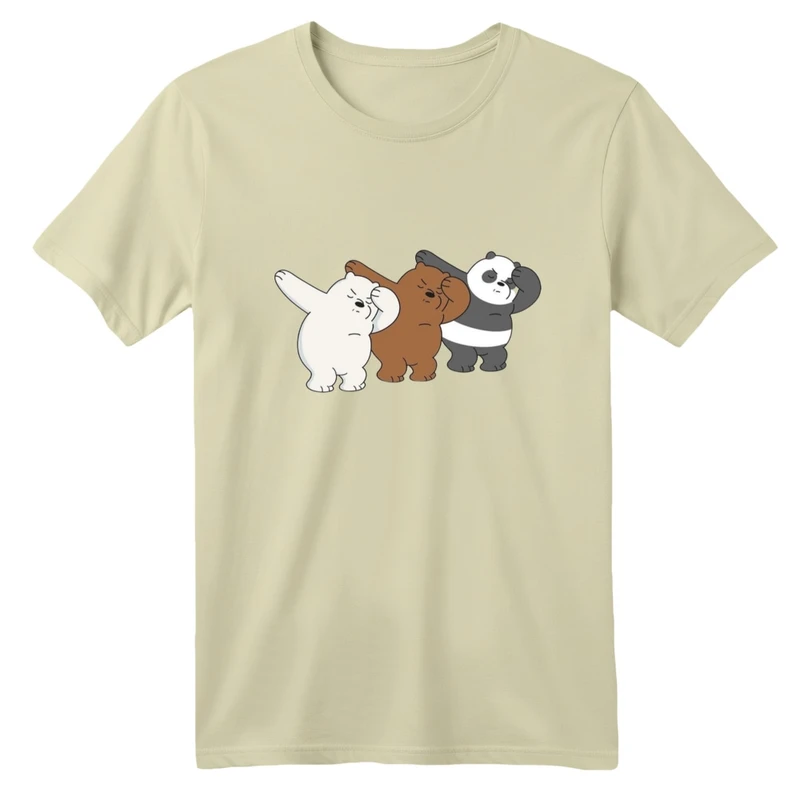 تی شرت آستین کوتاه بچگانه مدل خرس های کله فندقی کد 3