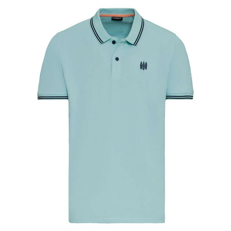 پولوشرت آستین کوتاه مردانه لیورجی کد HawaiiLUX2022 رنگ آبی