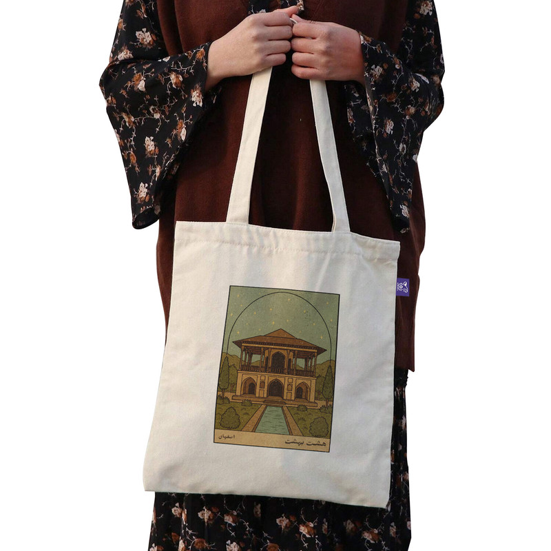 ساک خرید ترمه طراحان ایده مدل کارت هشت بهشت اصفهان کد map1506 - L