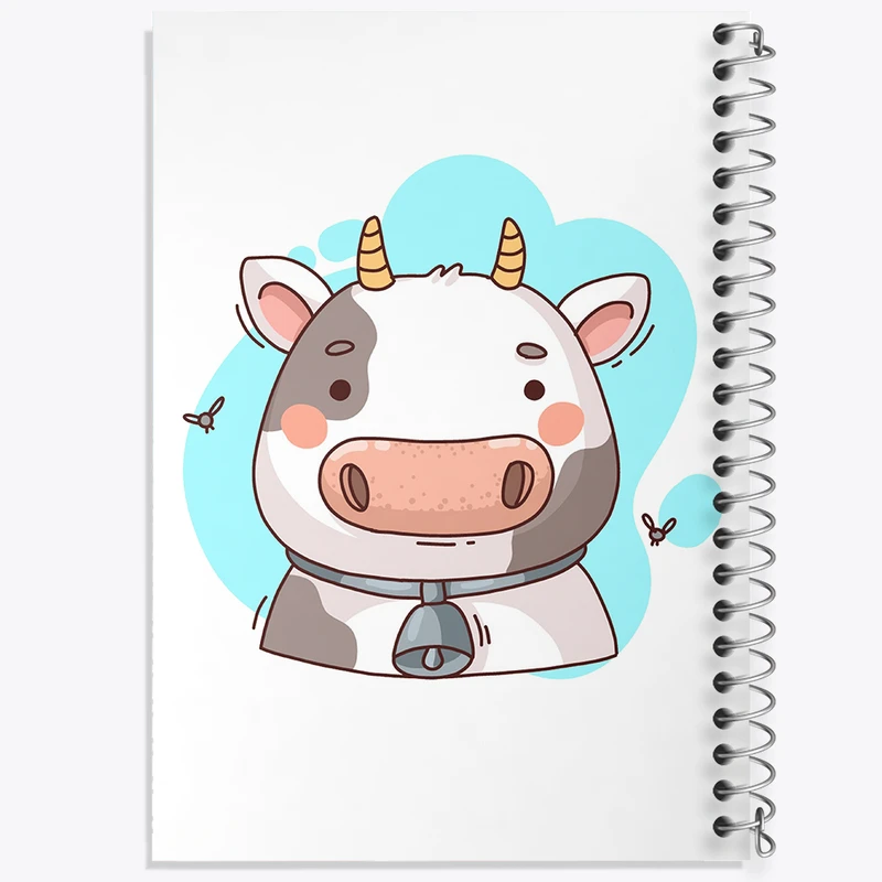 دفتر نقاشی 50 برگ خندالو طرح گاو حیوانات بامزه کد 37178