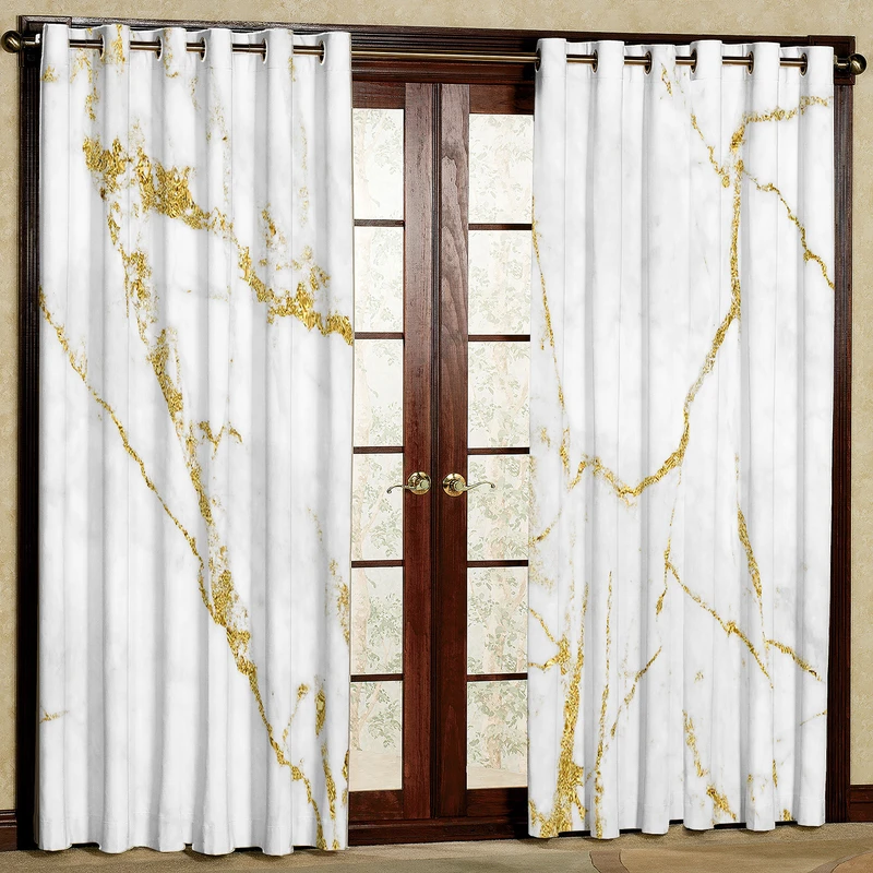 پرده بارمان دکور طرح سنگی مدل هازان پانچی کد 4755-56 W سایز 140x200 سانتی متر