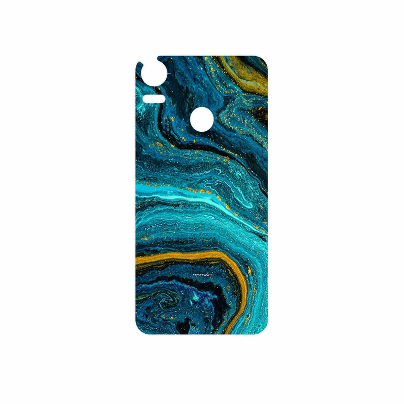 برچسب پوششی ماهوت مدل Turquoise marblewith golden streaks مناسب برای گوشی موبایل اچ تی سی Desire 10 Pro