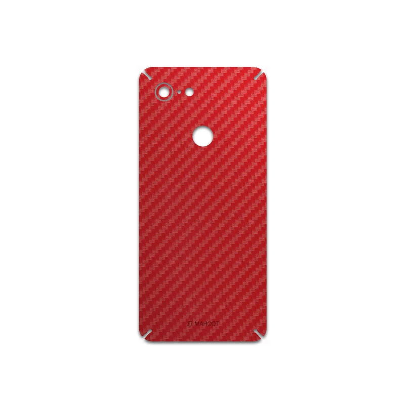برچسب پوششی ماهوت مدل Red-Fiber مناسب برای گوشی موبایل گوگل Pixel 3