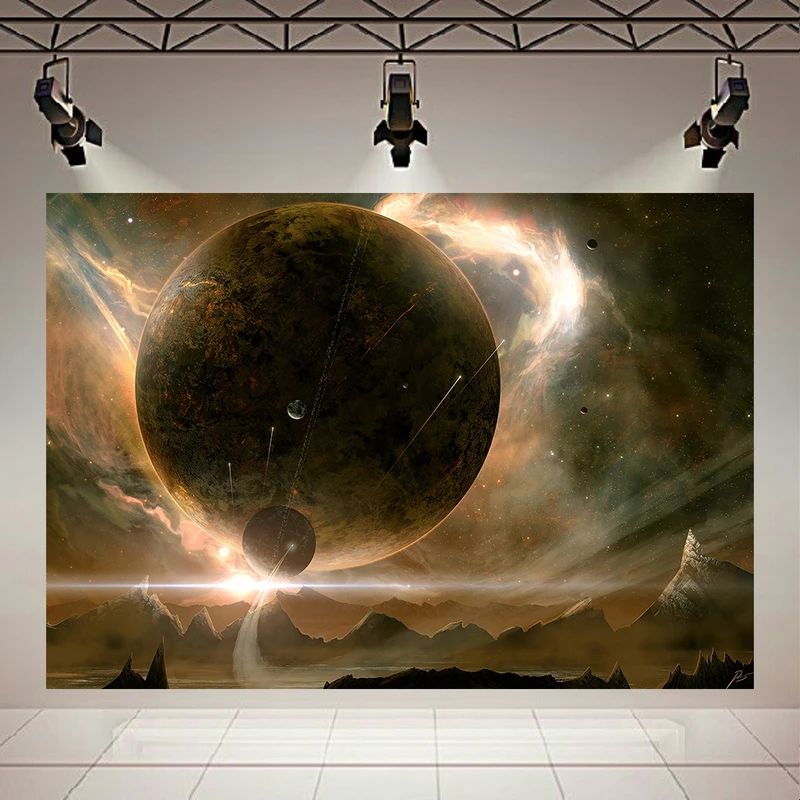 تابلو شاسی طرح کهکشان و ستارگان مدل سحابی و سیارات کد AR708