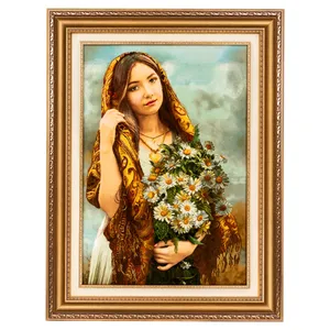 تابلو فرش دستباف سی پرشیا مدل دختر گل فروش کد 902778