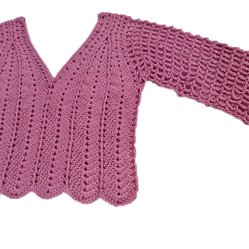 پلیور زنانه مدل کراپ صدفی کد 001