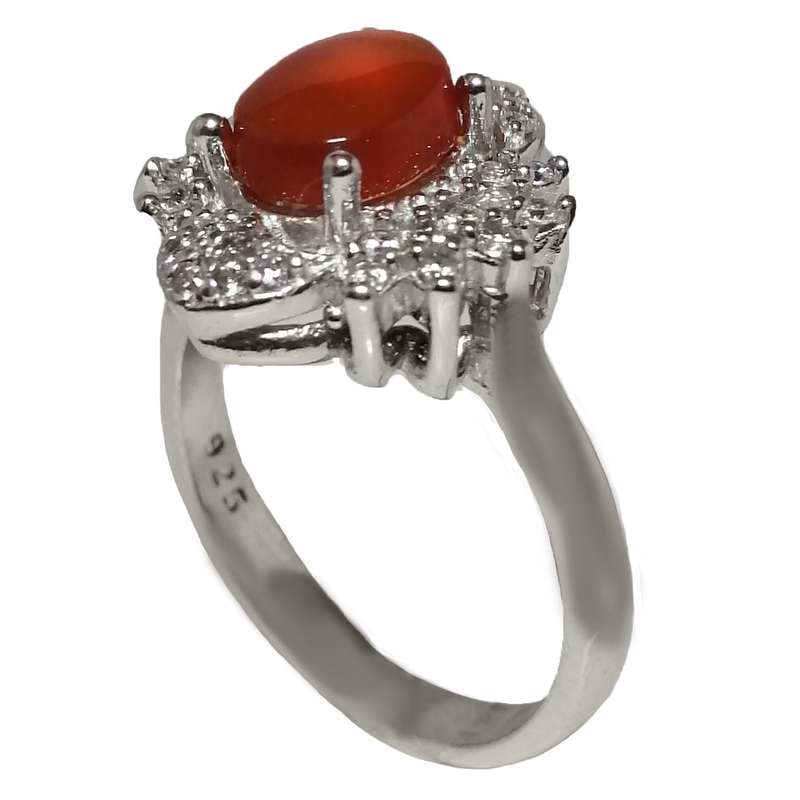 انگشتر نقره زنانه مدل عقیق یمن کد YW4177