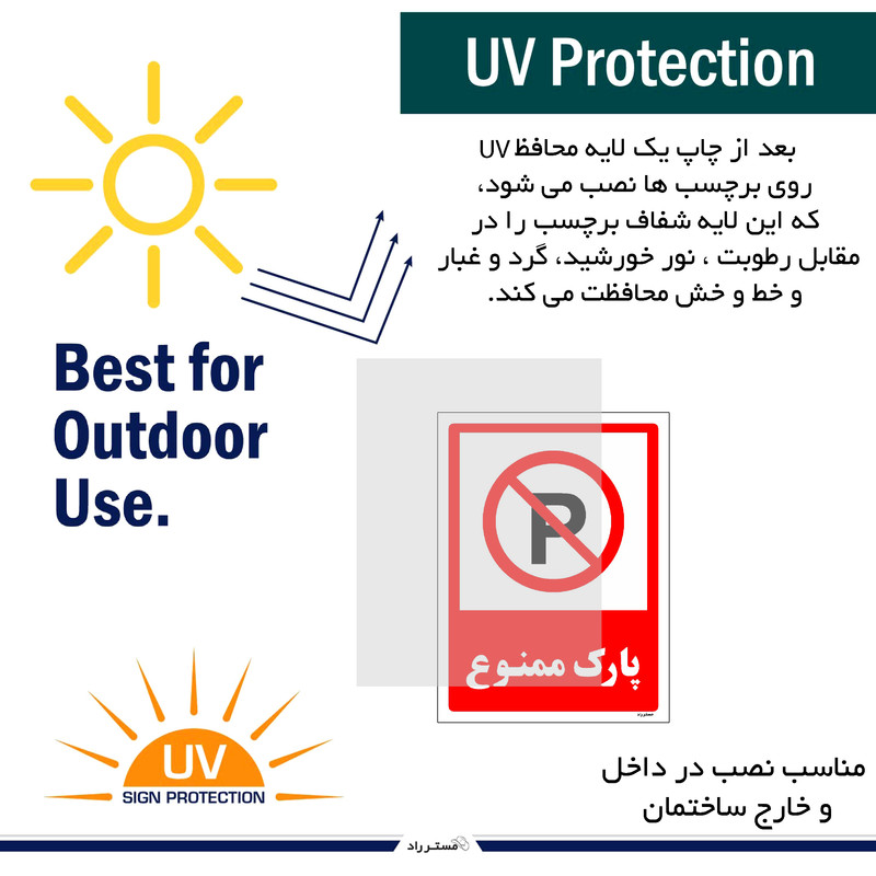 برچسب ایمنی مستر راد طرح پارک ممنوع مدل HSE-OSHA-1324