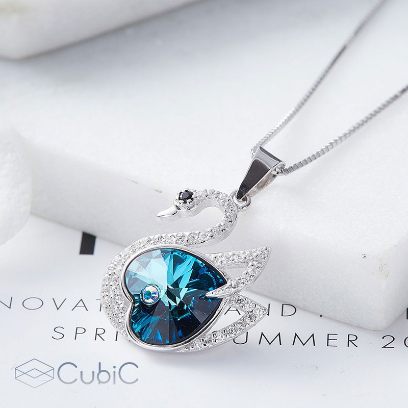 گردنبند نقره زنانه کوبیک مدل QN-5310-s