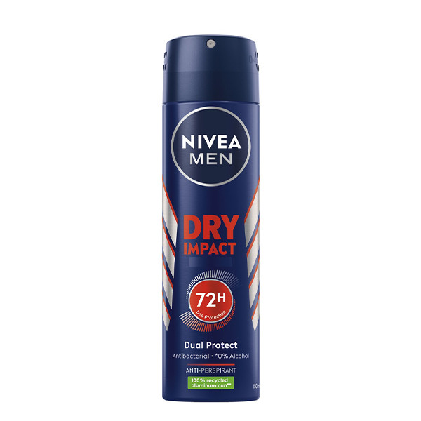 اسپری ضد تعریق مردانه نیوآ مدل Dry Impact 72h حجم 150 میلی لیتر