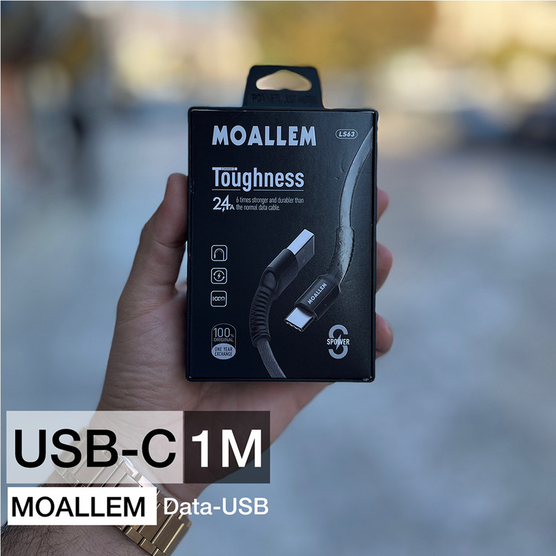 کابل تبدیل USB به USB-C معلم مدل Galaxy A50 طول 1 متر