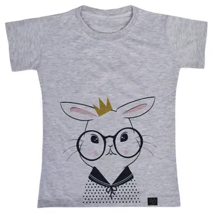 تی شرت آستین کوتاه دخترانه 27 مدل خرگوش کد T93