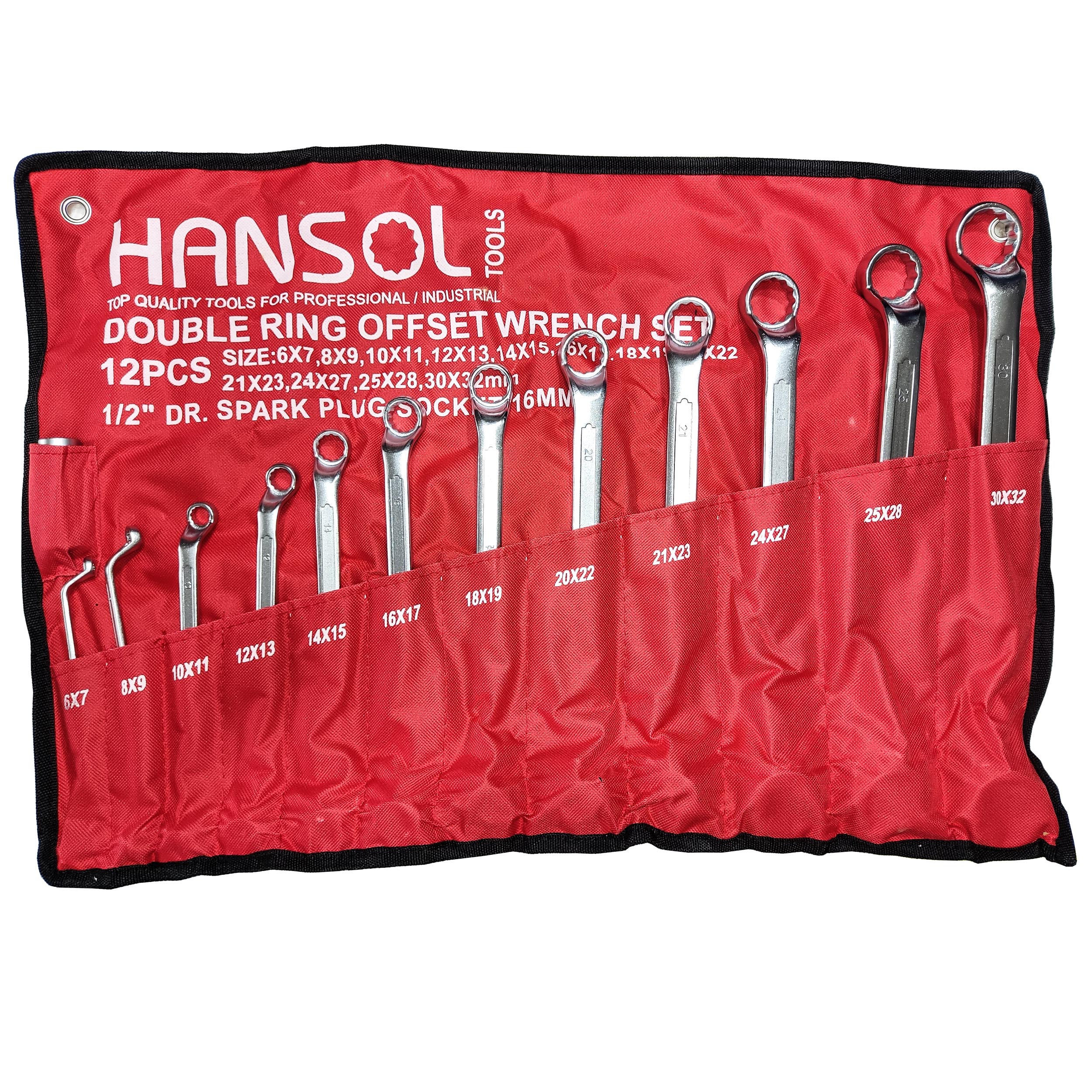 نکته خرید - قیمت روز آچار دو سر رینگی هانسول مدل HANSOL - 12 مجموعه 13 عددی خرید