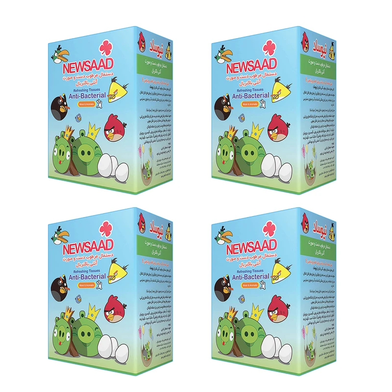 دستمال مرطوب کودک نیوساد مدل Boy 04 بسته 4 عددی