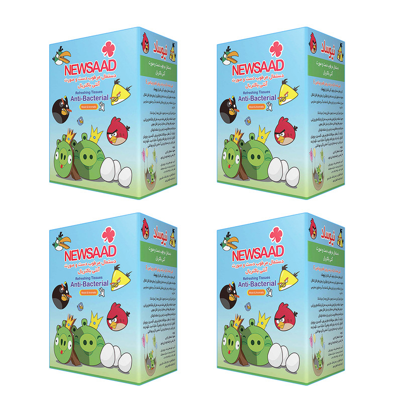دستمال مرطوب کودک نیوساد مدل Boy 04 بسته 4 عددی