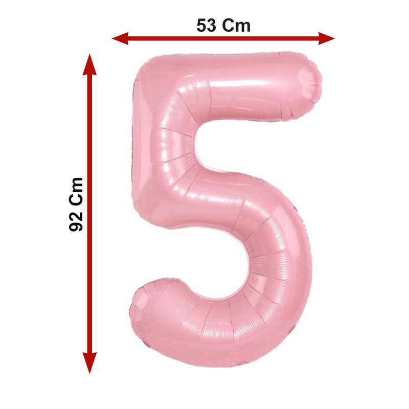 بادکنک فویلی لاکی بالونز طرح عدد 5 کد 1263