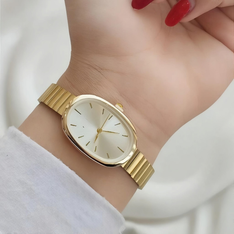 ساعت مچی عقربه ای زنانه مدل کلاسیک کژوال بند ریلی کد ۱