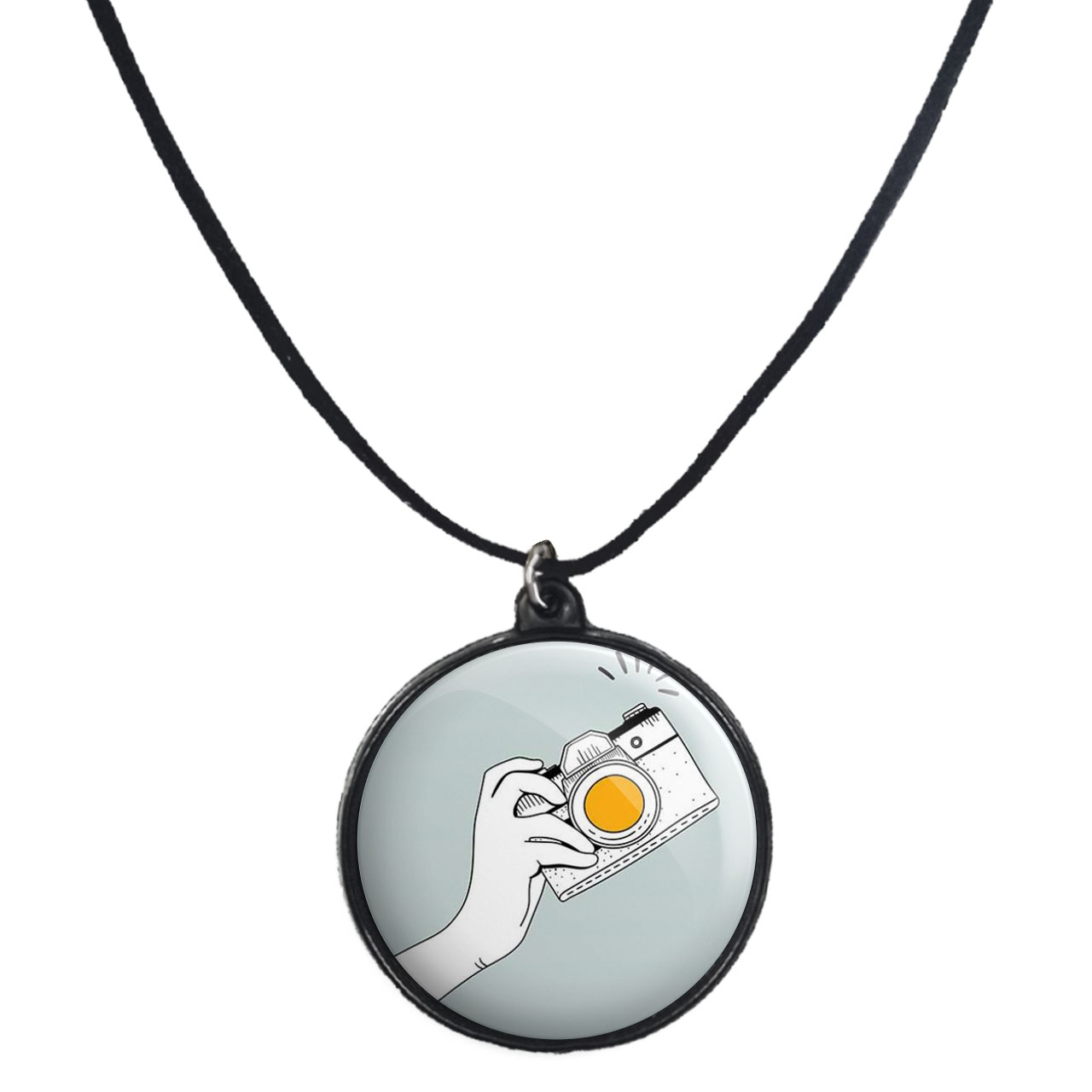 گردنبند پرمانه طرح عکاس کد pmb.5177 مدل دو طرفه