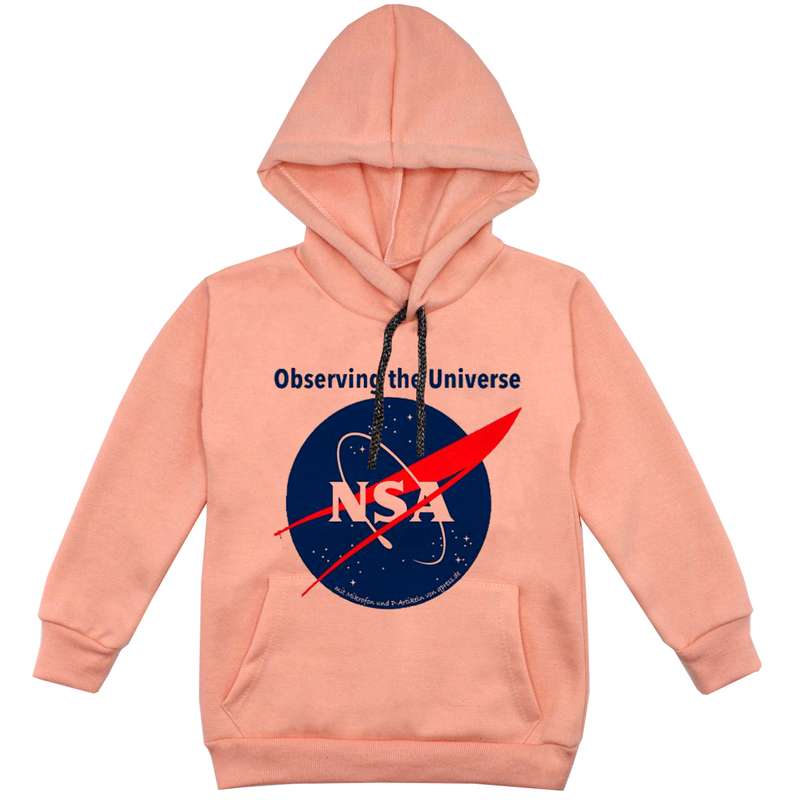 هودی پسرانه مدل ناسا F83 رنگ گلبهی