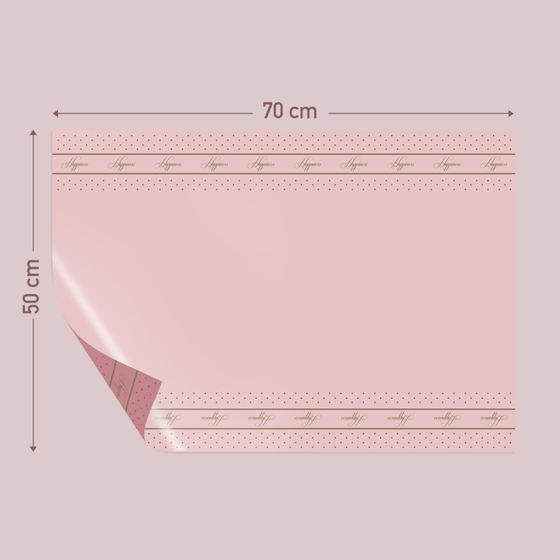 کاغذ کادو طرح دورو 3007 سایز 50*70 سانتی متر بسته 20 عددی
