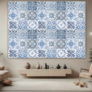 تابلو بوم طرح مخمل کاشی مربعی کد FP105566