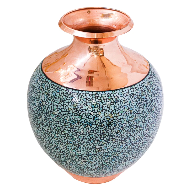 گلدان فیروزه کوبی مدل فریبا 24p18-2f2